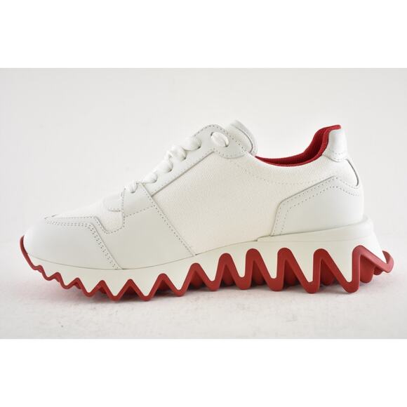 Christian Louboutin Nastroshark Donna Flat White Platform Low Top Sneaker 40 - Picture 12 of 16